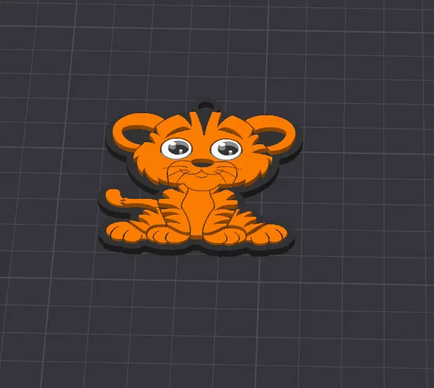 Móc khóa / Mặt dây chuyền hổ Trevor dễ thương - Image 1