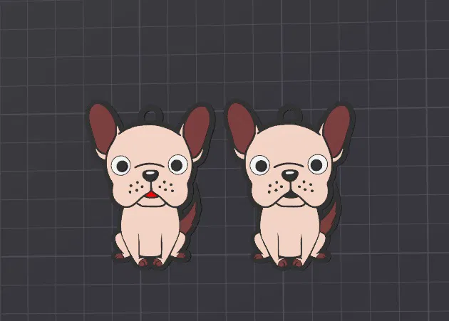 Móc khóa/Mặt dây chuyền hình chú chó Howard dễ thương đa sắc màu - Image 1