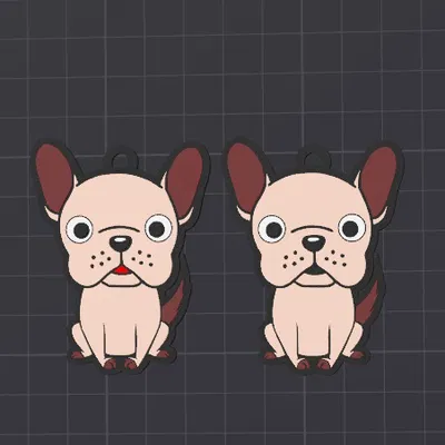 Móc khóa/Mặt dây chuyền hình chú chó Howard dễ thương đa sắc màu