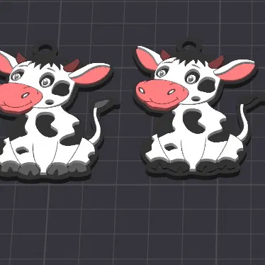 Móc khóa / Mặt dây chuyền Garth The Calf dễ thương nhiều màu