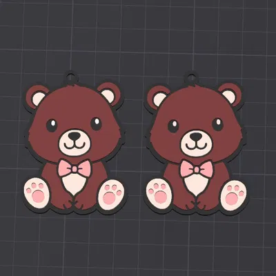 móc khóa / mặt dây chuyền gấu Clare dễ thương đa sắc