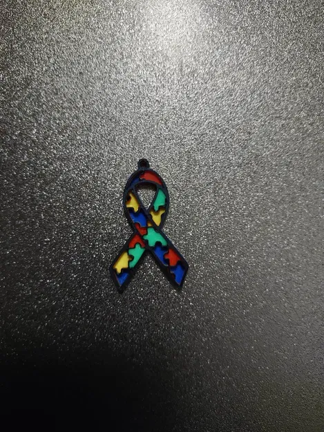 Móc Khóa Nơ Nhận Thức Về Tự Kỷ - Image 1