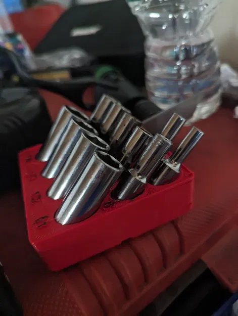 Khay Đựng Tuýp Dài 1/4 Inch Có Đế Nam Châm Gridfinity - Image 1