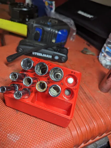 Khay Đựng Tuýp Dài 1/4 Inch Có Đế Nam Châm Gridfinity - Image 2