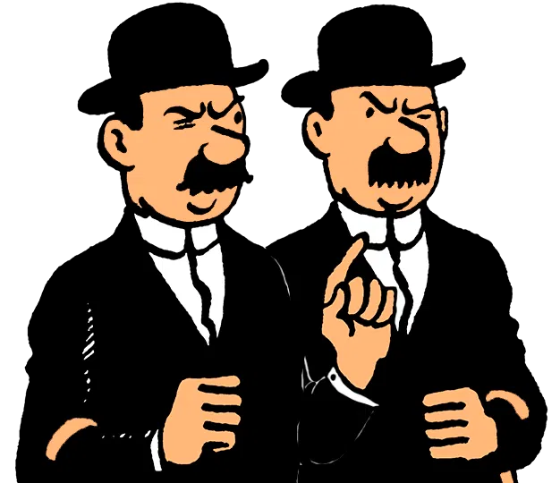 Hernández y Fernández - Dupont et Dupont - Thomson and Thompson - Schulze und Schultze - Tintin - Image 1