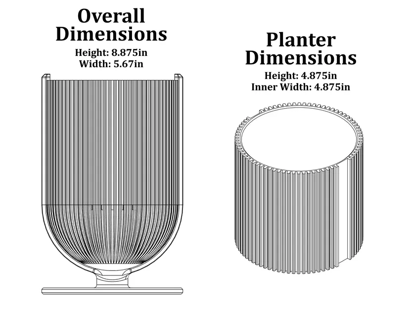 Chậu Trồng Cây Kiểu Đứng Sang Trọng - Phong Cách Mid-Century Hiện Đại - Image 9