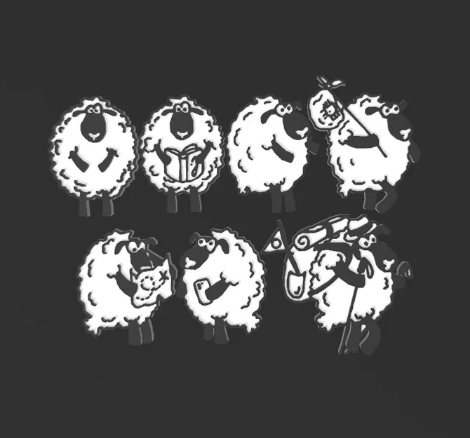 Huy Hiệu Cừu Dễ Thương - Image 3