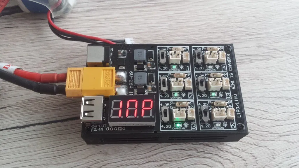 Mạch sạc LiPo Whoop 1S 6in1 có tản nhiệt - Image 1