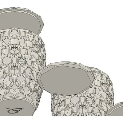 Bình đựng tro cốt tùy chỉnh, có thể thay đổi kích thước để in.