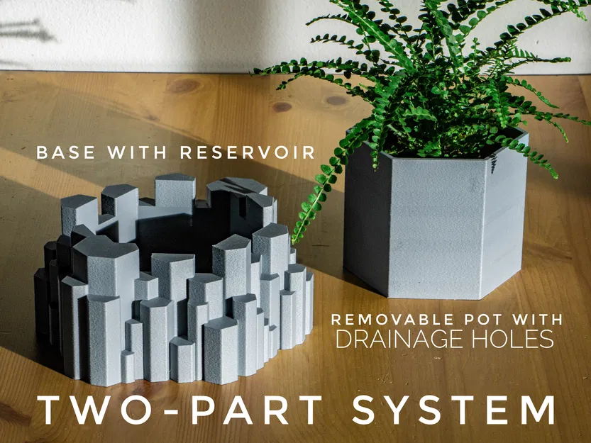 Chậu Trồng Cây Cột Đá, Có Lỗ Thoát Nước và Khay, Thiết Kế Iceland/Bắc Âu - Image 2
