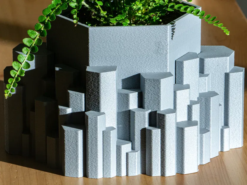 Chậu Trồng Cây Cột Đá, Có Lỗ Thoát Nước và Khay, Thiết Kế Iceland/Bắc Âu - Image 4