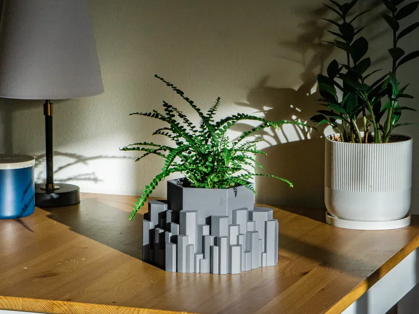 Chậu Trồng Cây Cột Đá, Có Lỗ Thoát Nước và Khay, Thiết Kế Iceland/Bắc Âu - Image 6