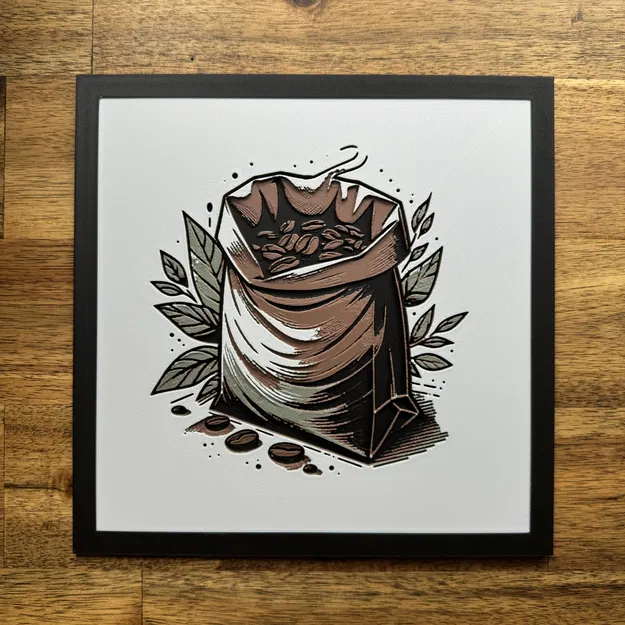 Mô Hình Túi Hạt Cà Phê - Image 1