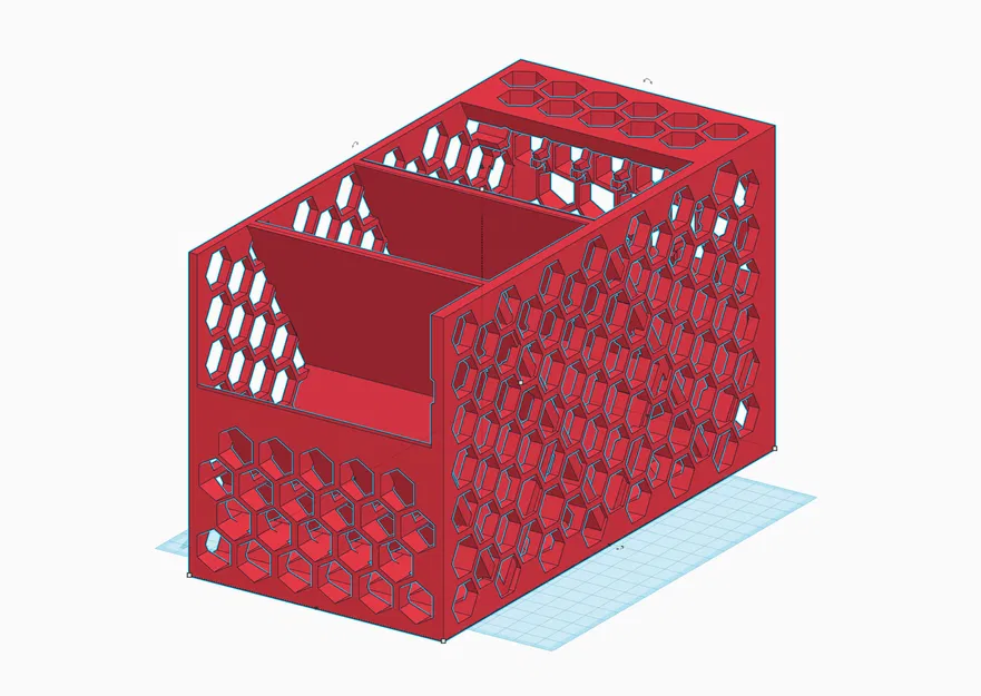 Hộp Đựng Muỗng Nĩa Nhựa Hình Lục Giác - Image 1