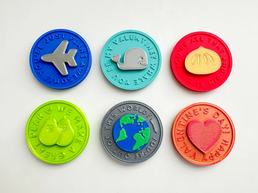 Spinner Hình Đồng Xu Valentine (6 Mẫu) - Image 1