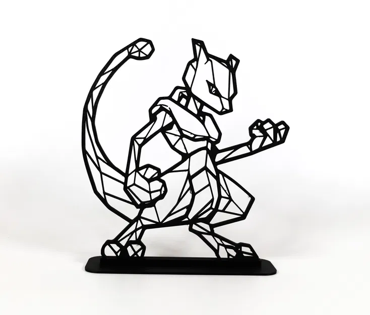 Mewtwo Hình Học Low Poly - Image 1