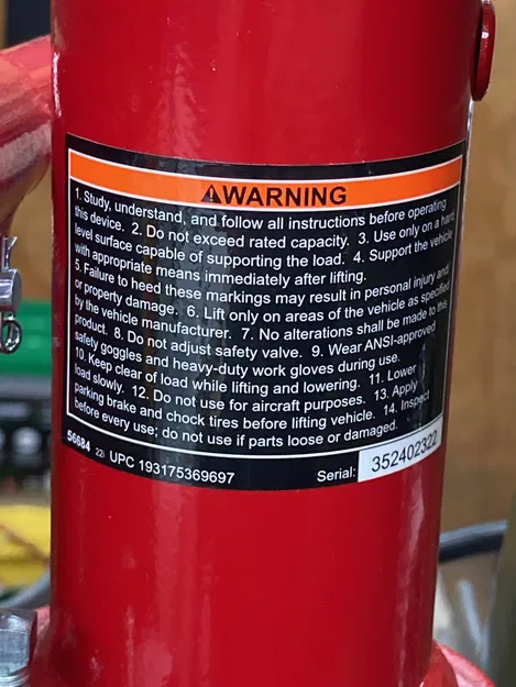 Núm Xả Cho Con Đội Thủy Lực Harbor Freight 4 Tấn - Image 3