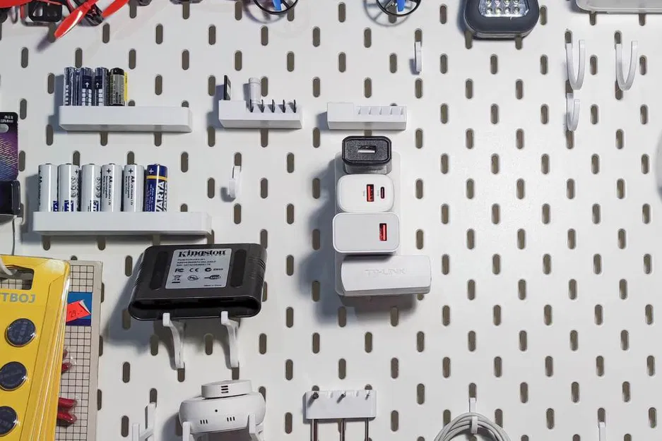 Giá đỡ sạc USB/ổ cắm EU cho IKEA Skadis - Image 2