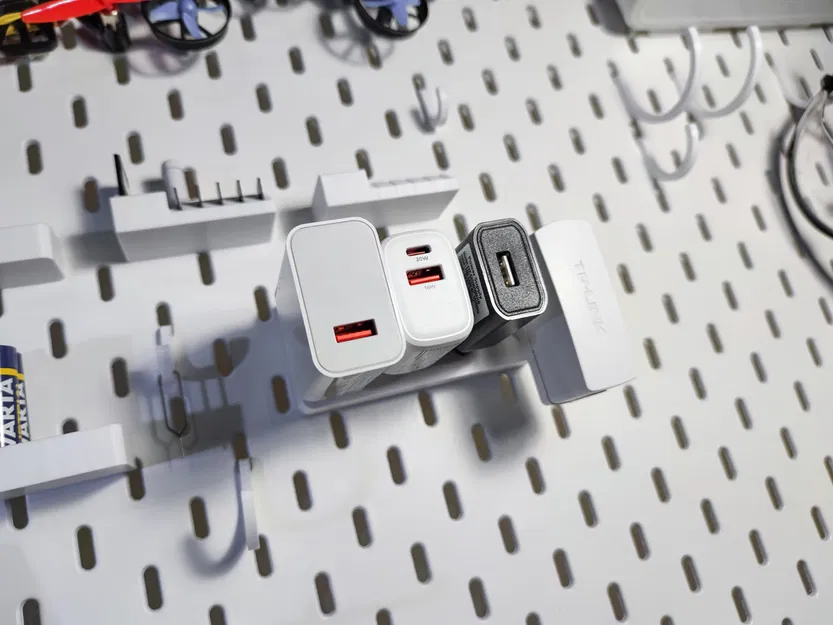 Giá đỡ sạc USB/ổ cắm EU cho IKEA Skadis - Image 4