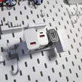 Giá đỡ sạc USB/ổ cắm EU cho IKEA Skadis - Thumbnail 4