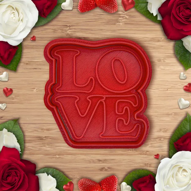 Khuôn Cắt / Dập Bánh Quy Valentine - Dấu Hiệu LOVE - Image 1