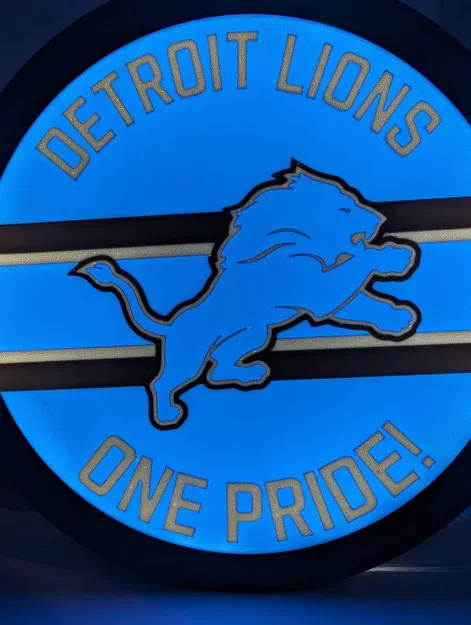 Hộp Đèn Tròn Detroit Lions - Image 2
