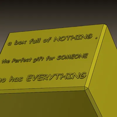 HỘP KHÔNG - Món quà TUYỆT VỜI NHẤT !!