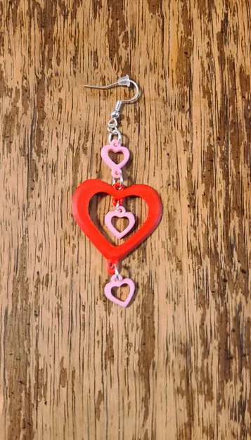 Bông Tai Tim Nhiều Tầng Có Biến Thể - Image 3