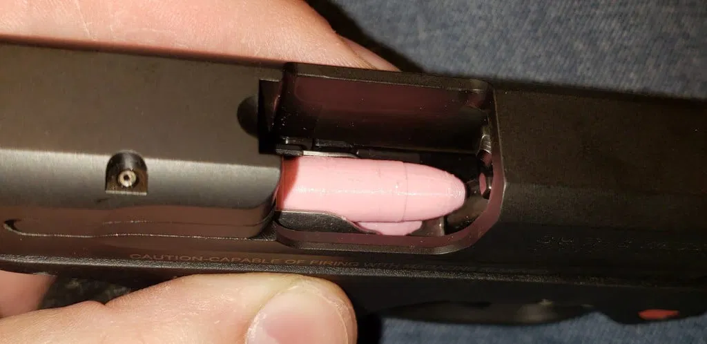 Viên đạn huấn luyện 9mm Luger 9x19mm có đế giảm chấn ghim đập bằng TPU - Image 3