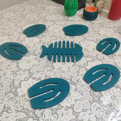 Tấm Lót Bàn Rời Hình Con Cá