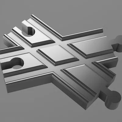 Đường ray tàu hỏa Chữ Thập - Tương thích IKEA Lillabo