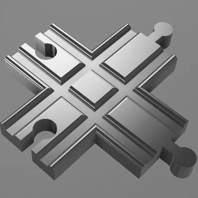 Đường ray tàu hỏa Chữ Thập - Tương thích IKEA Lillabo