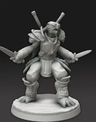 Mô Hình Dnd Turtle Man Mini Cho Máy In Resin - Image 1