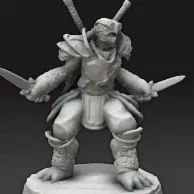 Mô Hình Dnd Turtle Man Mini Cho Máy In Resin