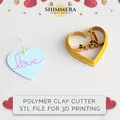 Khuôn Cắt Đất Sét STL Hoa Tai Tình Yêu Valentine - Thumbnail 1