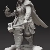 Mô Hình Mini Dnd Half Orc Cleric