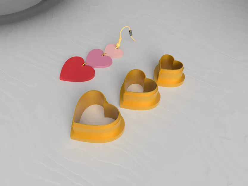 Khuôn Cắt Đất Sét Hình Ba Trái Tim Nhân Ngày Valentine - Image 3