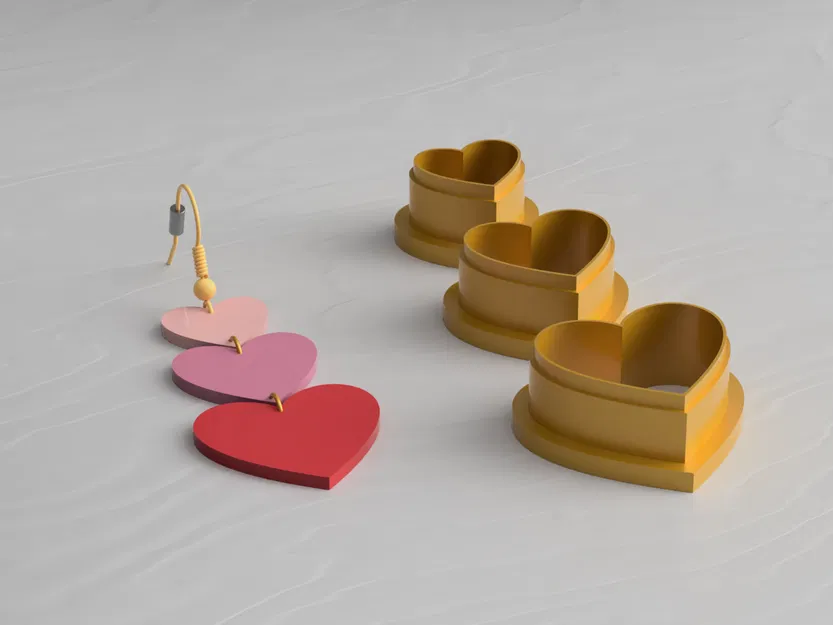 Khuôn Cắt Đất Sét Hình Ba Trái Tim Nhân Ngày Valentine - Image 4