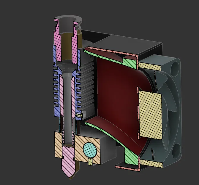 Ống dẫn tản nhiệt cho quạt gắn ngoài trên Ender 3 - Image 1
