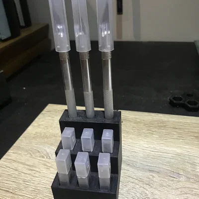 Khay Đựng Dao Rọc Giấy và Lưỡi Dao Dự Phòng - HSW