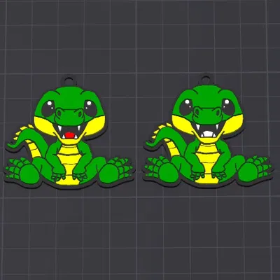 Móc khóa/Mặt dây chuyền Cleo cá sấu 7 màu dễ thương