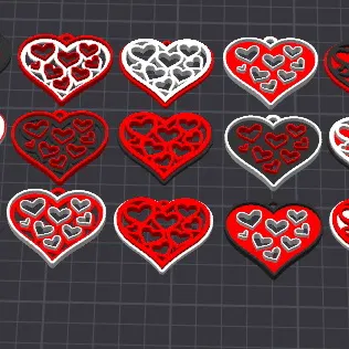 15 Trái Tim Tình Yêu, Móc Khóa Valentine / Mặt Dây Chuyền