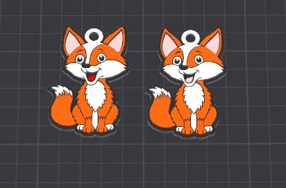 móc khóa/dây chuyền hồ ly felix dễ thương đa sắc màu - Image 1