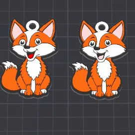 móc khóa/dây chuyền hồ ly felix dễ thương đa sắc màu