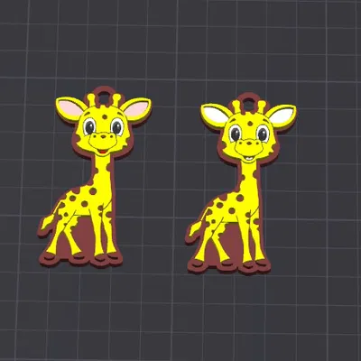 Móc Khóa / Mặt Dây Chuyền Jenny Hươu Cao Cổ Dễ Thương Nhiều Màu