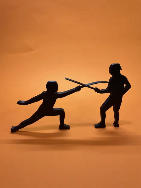 Tranh Trang Trí Tường Kiếm Thuật Art Deco Gắn Tủ Lạnh - Image 1