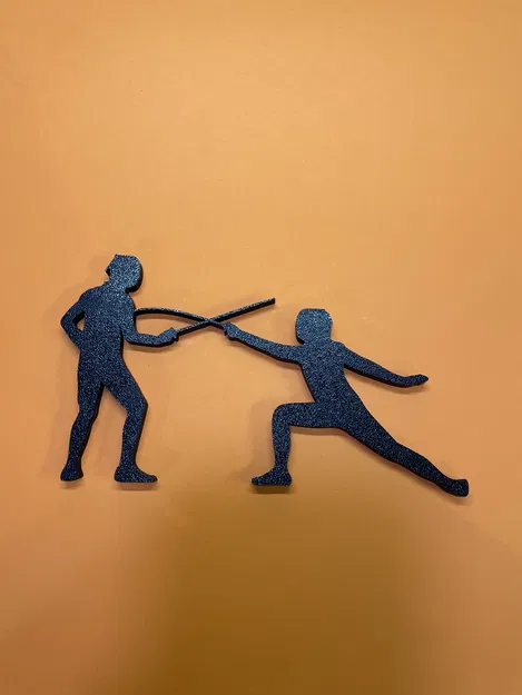 Tranh Trang Trí Tường Kiếm Thuật Art Deco Gắn Tủ Lạnh - Image 2