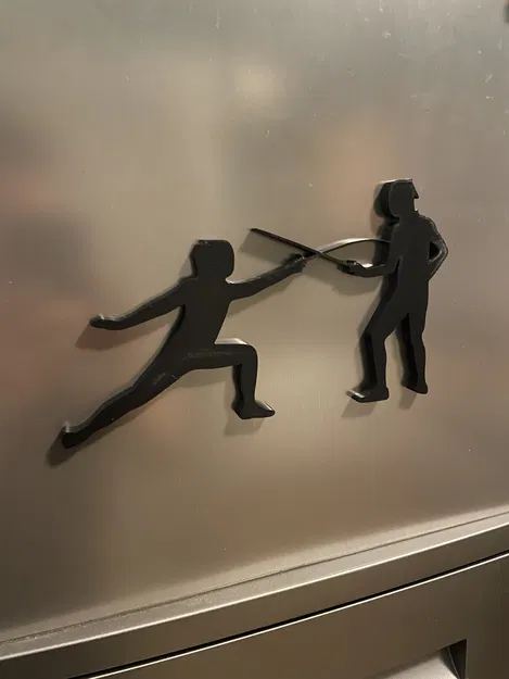 Tranh Trang Trí Tường Kiếm Thuật Art Deco Gắn Tủ Lạnh - Image 4