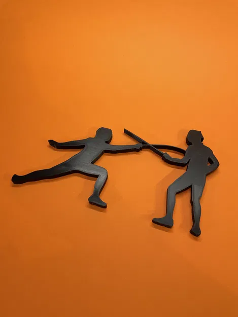 Tranh Trang Trí Tường Kiếm Thuật Art Deco Gắn Tủ Lạnh - Image 7