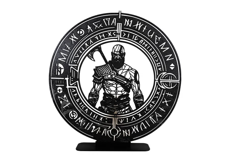 Kratos Runic Circle Hình Học Low Poly - Image 1